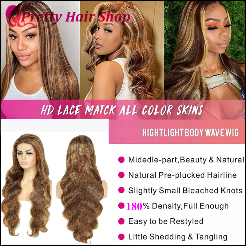 My StoreWig4*6 Highlight Glueless Wear Go Lace Wig Peruvian Human Hair4*6 Highlight Glueless Wear