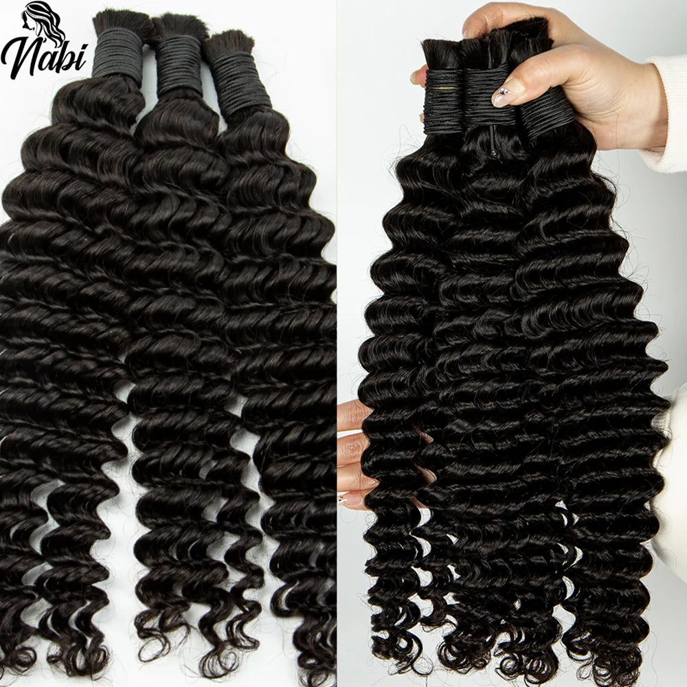 My StoreWigNabi  Boho Braids Human Hair Bulk 27# Deep Wave Hair Bundles 4/27# No Nabi Boho Braids Human Hair Bulk 27# Deep Wave Hair Bundles 4/27#