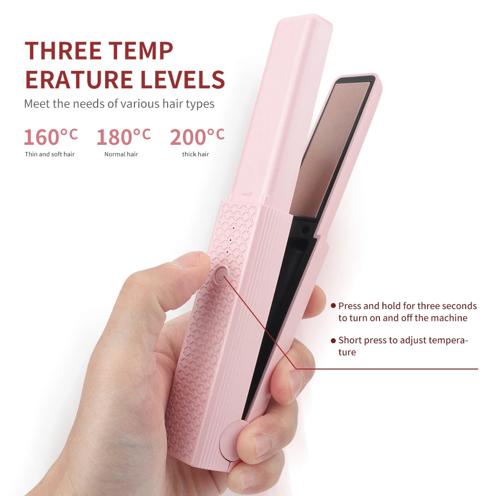 My StoreWigPortable 3 in 1 Hair Iron High Quality Straightening hot comb professi1 Hair Iron High Quality Straightening hot comb professional hair straightener & Curling Iron Styling Tools