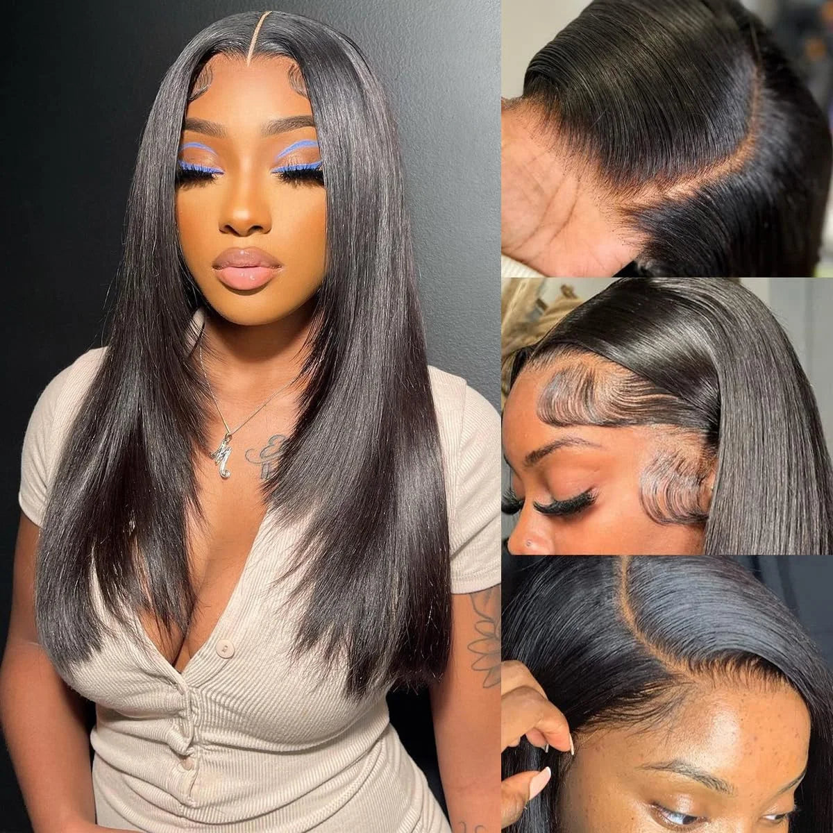 My StoreWigPre Cut 6x4 Glueless Wig 100% Human Hair Ready To Wear And Go PrepluckPre Cut 6x4 Glueless Wig 100% Human Hair Ready