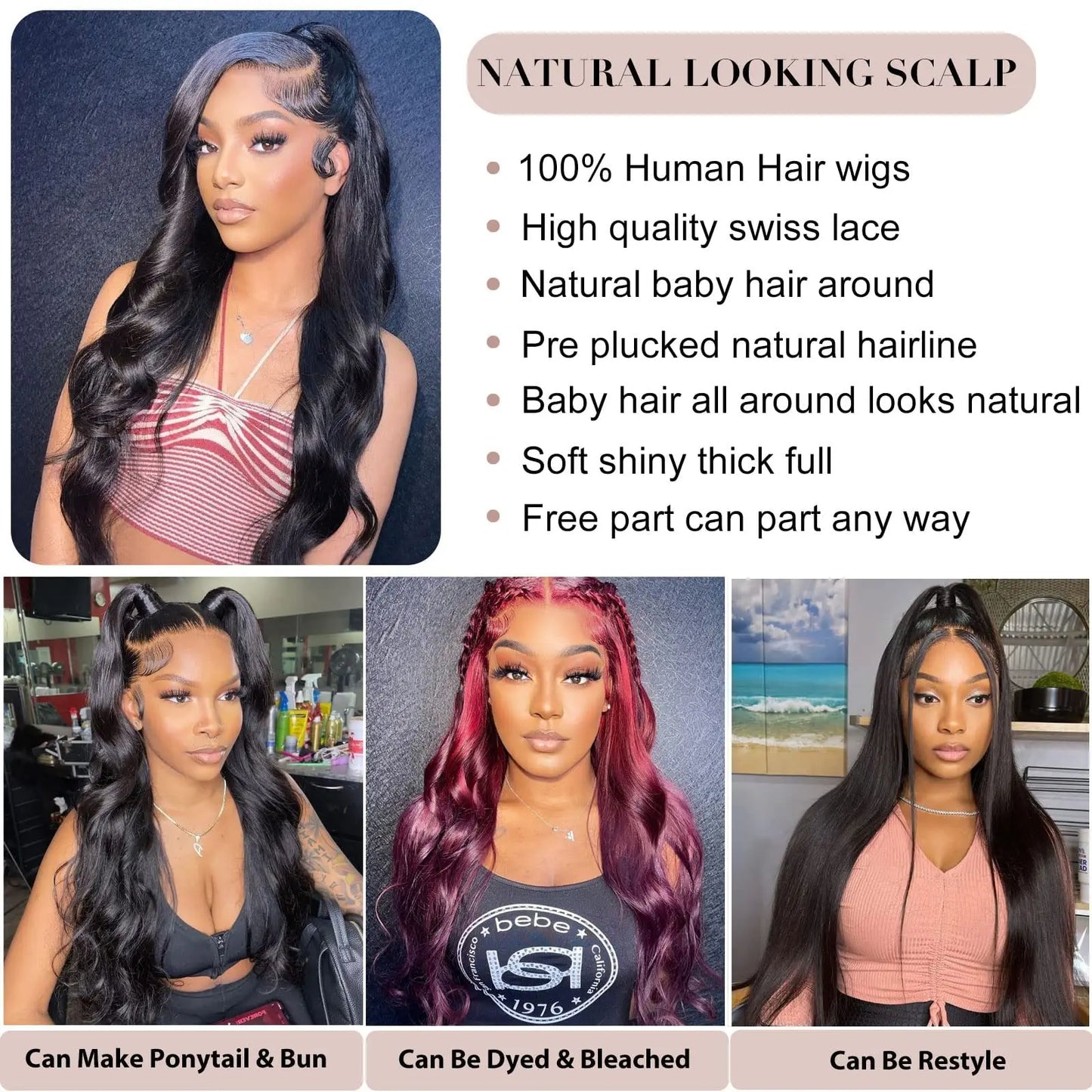 My StoreWig40 inch Hd Lace Front Wig Human Hair 13x6 Body Wave Lace Frontal Wig 140 inch Hd Lace Front Wig Human Hair 13x6 Body Wave Lace Frontal Wig 13x4 Loose Wave Lace Front Wigs Curly Wigs 100% Human Hair