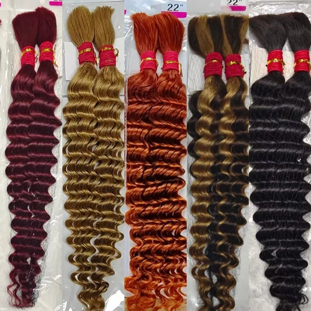 My StoreWigNabi  Boho Braids Human Hair Bulk 27# Deep Wave Hair Bundles 4/27# No Nabi Boho Braids Human Hair Bulk 27# Deep Wave Hair Bundles 4/27#