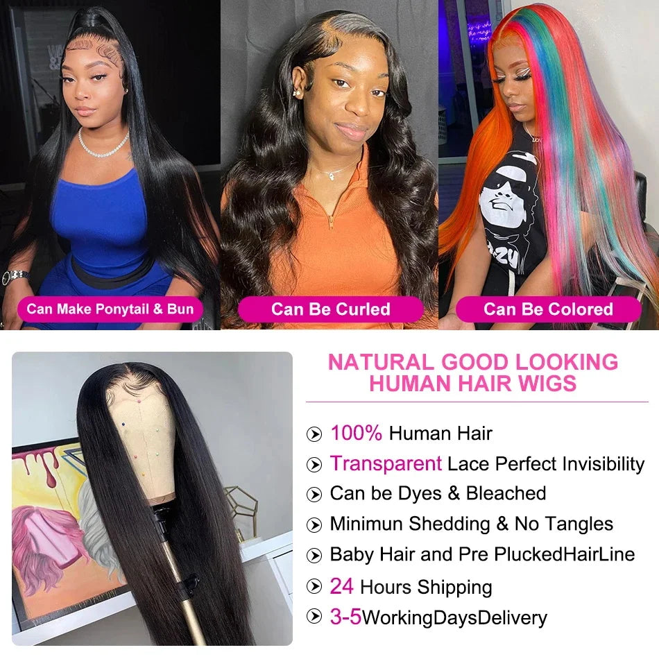 My StoreWig30 40 Inch 13X4 13x6 Lace Front Wigs Brazilian Bone Straight Human Hai30 40 Inch 13X4 13x6 Lace Front Wigs Brazilian Bone Straight Human Hair Wig HD Transparent 360 Lace Frontal Wig