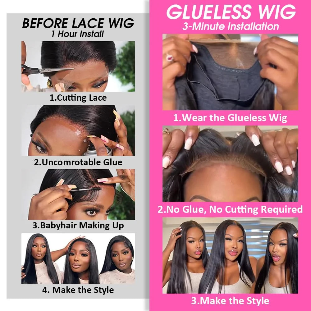 My StoreWigPre Cut 6x4 Glueless Wig 100% Human Hair Ready To Wear And Go PrepluckPre Cut 6x4 Glueless Wig 100% Human Hair Ready